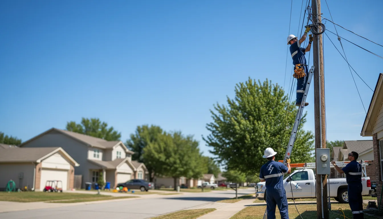 Residential electrician providing installation services in Sweetwater, OK